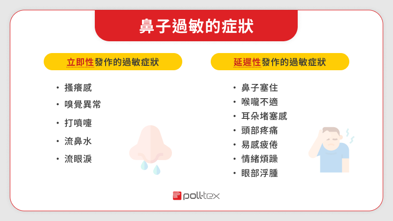 鼻子過敏症狀